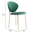 thumbnail image 3 of Clyde Dining Chair (Set of 2) Green  Gold, 3 of 10