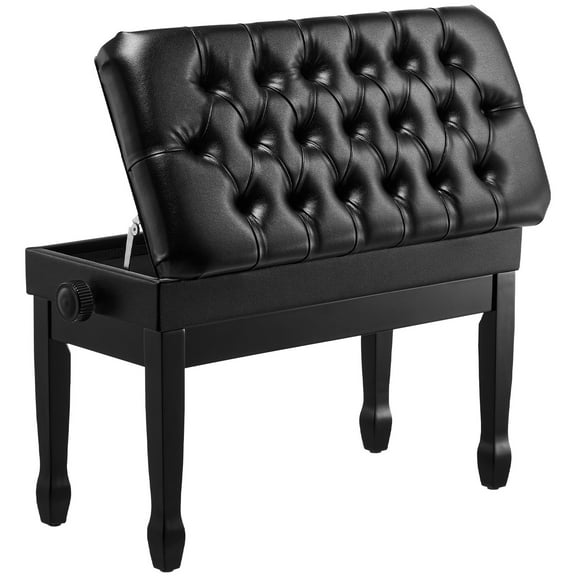 LYYHTY Adjustable Duet Piano Bench Keyboard Seat with Storage, Padded Wooden Music Stool for Two Musicians – Soft Cushion, Height Adjustable, Home & Studio Use