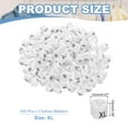 thumbnail image 2 of Uxcell Clothes Hanger Markers Fit Rod Garment Size Tag Hanger Clips Round Color Coding Label for Clothing XL White, 2 of 6