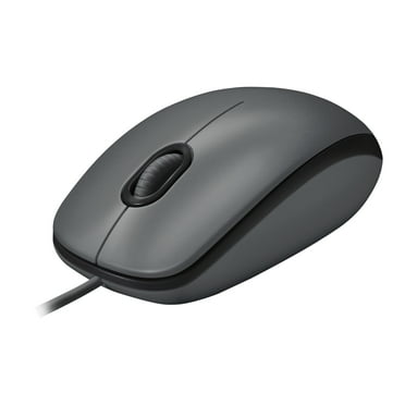 Logitech M100 Wired Optical Ambidextrous PC Mouse with 1000 DPI Optical Tracking, Gray