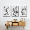 thumbnail image 6 of Graphite Abstract I - Framed Premium Gallery Wrapped Canvas L Frame 3 Piece Set - Ready to Hang, 6 of 9