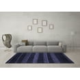 thumbnail image 3 of Ahgly Company Machine Washable Indoor Rectangle Abstract Blue Modern Area Rugs, 2' x 3', 3 of 4