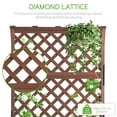 thumbnail image 4 of Jocisland 2 Pack Wooden Raised Garden Bed for Outdoor, Deep Large Planter Box with Diamond Lattice Box for Climbing Plants (3×2×6 ft), 4 of 8