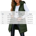 thumbnail image 3 of Turilly Womens Mid-Length Puffer Vests Sleeveless Hooded Down Jacket Fall Winter Casual Loose Outerwears with Pocket, 3 of 6