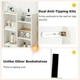 thumbnail image 2 of Resenkos 11-Tier Modern Book Organizer Bookcase - Equipped with Anti-Tipping Kits, White, 2 of 8