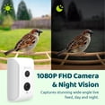 thumbnail image 6 of Birdfy Smart Bird Feeder with Camera, Bird Watching Camera with Solar Panel, AI Identify 6000+ Species, Eco-friendly Wooden, Ideal Gift, Ebony, 6 of 11
