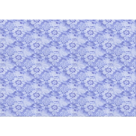 Ahgly Company Indoor Rectangle Patterned Sky Blue Dress Blue Area Rugs, 2' x 5'