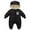 Black, variant on KVPLBQFD Baby Tracksuit Toddler Boy and Onesie for Boys Girl Long-sleeved Hooded down Cotton One-piece Crawling Suit with Extra Pile for 0 to 18 Months 5t Boy Clothes