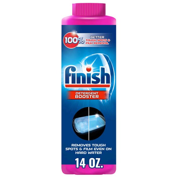 Finish Hard Water, Booster Powder, 14oz, Lemon Sparkle