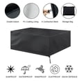 thumbnail image 4 of Stylish Outdoor Furniture Protector, Large Waterproof Cover, Heavy Duty Patio Table Shield, Rectangular Design For Optimal Fit, Dust-proof, 210D Oxford Fabric, Weatherproof,, 4 of 5