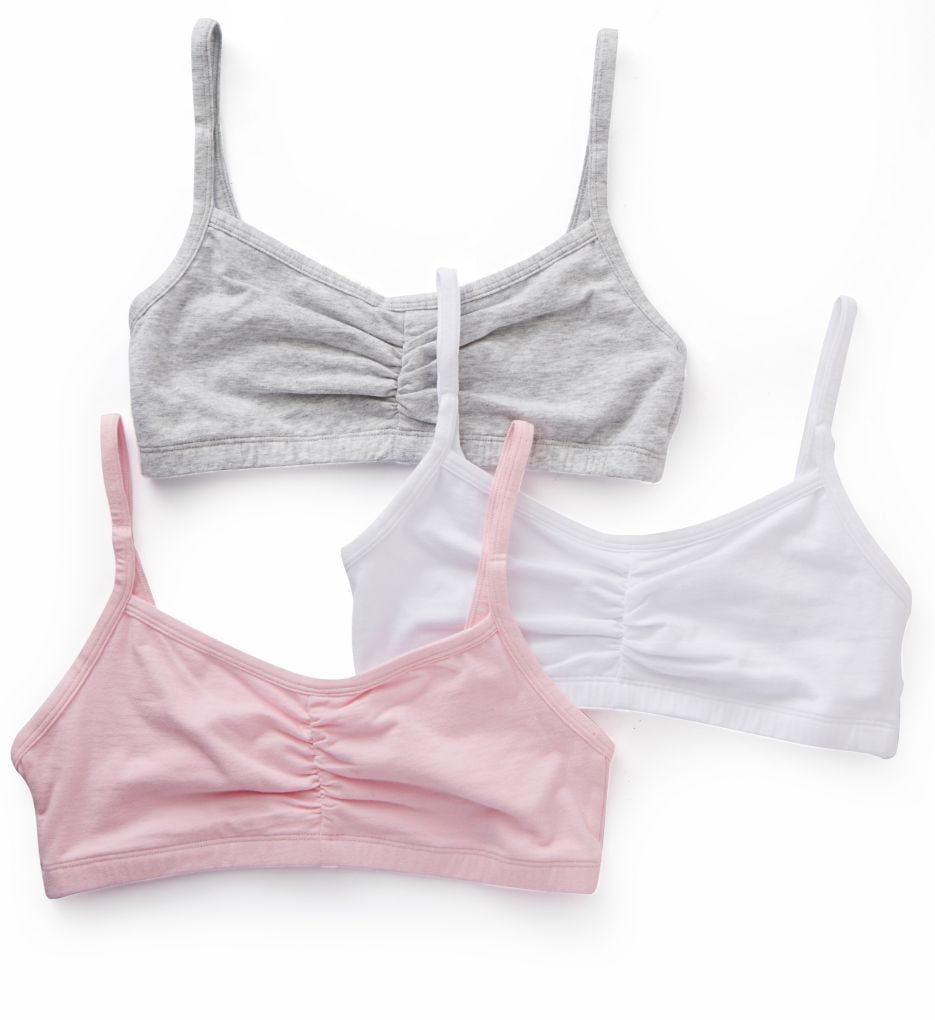 Women's Bestform 5006548 Strappy Shirred Front Bra - 3 Pack (Pink/Grey ...