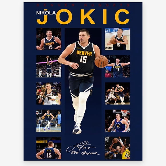 Arte de Pared MENKARWHY Póster Firmado en Lienzo de Nikola Jokić