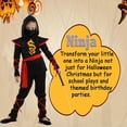 thumbnail image 3 of Ninja Costume Kids Ninja Muscle Costumes Girls Ninja Set Accessories Best Children Gift, 3 of 7