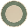 thumbnail image 2 of Safavieh Courtyard Justine Bordered Indoor/Outdoor Area Rug, Beige/Dark Green, 6'7" x 6'7" Round, 2 of 10