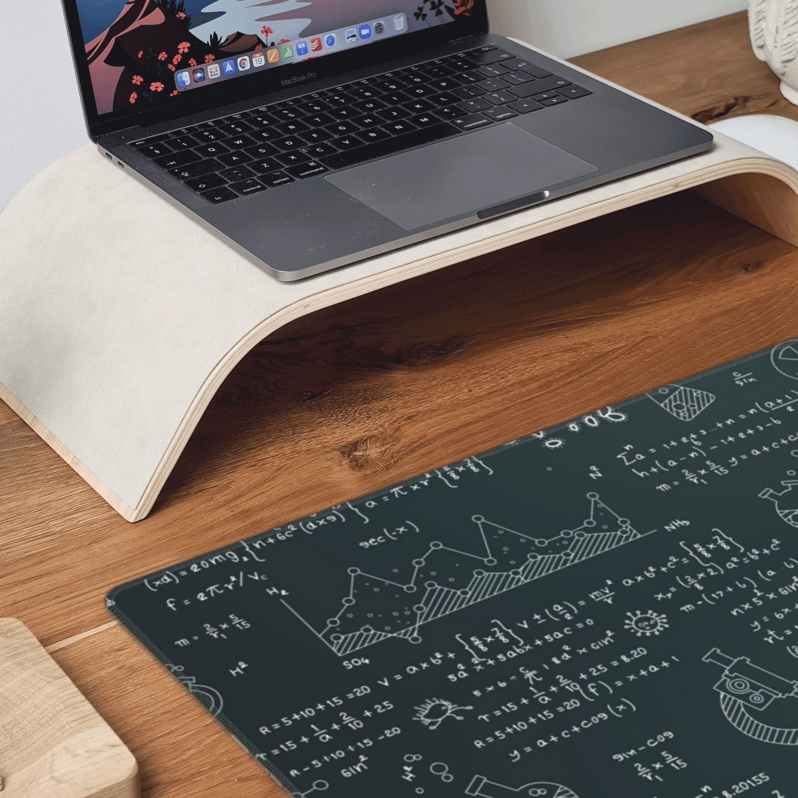 Rateoe Chemical Print Mouse Pad - Extended Large Gaming Mousepad,Non-Slip Stitched Edge,16x29.5 Inch