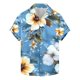 thumbnail image 1 of Camisas de Manga Larga para Hombres Moda Casual Floral Estampado Hawaiano Solapa Botón Superior, Ligero para Primavera Verano, 1 of 9