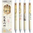 thumbnail image 1 of 4pcs Retractable Gel Ink Pens 0.5mm Black Ink Pens Retractable Fine Point Smooth Writing Pens, 1 of 5