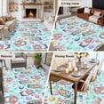 thumbnail image 6 of Easter Gnomes Eggs 5'x8' Area Rug for Living Room, Bunny Ears Spring Flowers Country Blue Washable Non-Slip Rugs for Bedroom Nursery Dining Room, Low-Pile Kitchen Carpet Large Entryway Rugs, 6 of 9