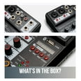 thumbnail image 4 of Professional Sound Mixer 4 Channel 48V Phantom Power Reverb FX DJ Mixing Console USB Player Music Stereo, 4 of 6