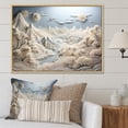 thumbnail image 2 of Designart "Abstract Winter Wonderland Snowy Mountain Peaks II" Oversized Landscapes Framed Wall Art - Modern White Abstract Landscapes Living Room Framed Canvas Art, 2 of 7