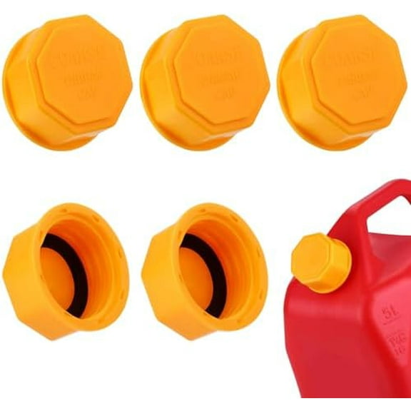 6PCS Gas Can Caps, 5 Gallon Gas Can Cap Replacement, Universal Coarse Thread Gas Cap for Gasoline, Portable Gas Tank Lid for Improved Sealing and Transportation$$Vehicle Parts & Accessories