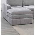 thumbnail image 5 of Granite Morgan Fabric Plush Cushion Couch 5pc Modular Sectional Set 1x Corner Wedge 2x Armless Chairs 2x Ottomans Living Room, 5 of 9