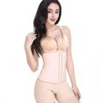 thumbnail image 1 of Entrenador de cintura de látex para mujer, corsé moldeador de cuerpo, ropa moldeadora de cuerpo para mujer, ropa interior adelgazante de 25 huesos de acero, 1 of 3
