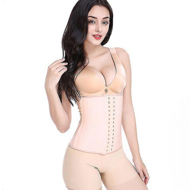 Entrenador de cintura de látex para mujer, corsé moldeador de cuerpo, ropa moldeadora de cuerpo para mujer, ropa interior adelgazante de 25 huesos de acero