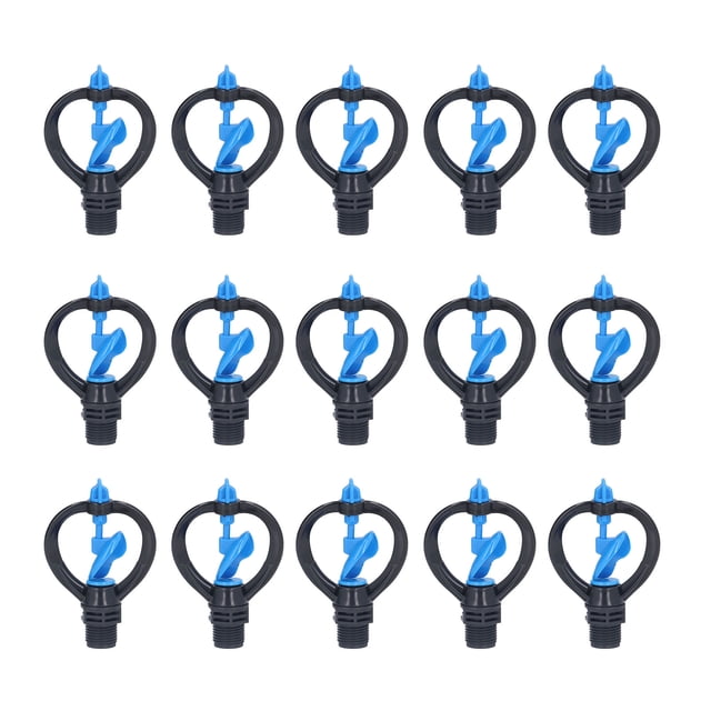 Lawn Sprinkler 15Pcs Lawn Sprinkler Nozzle G1/2 External Thread 360° Automatic Rotation Mid Range For Lawn Garden Watering Irrigation