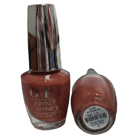 OPI Nail Lacquer - "Mural Mural On The Wall", 0.5 Fl Oz Pink With Gold Glitter