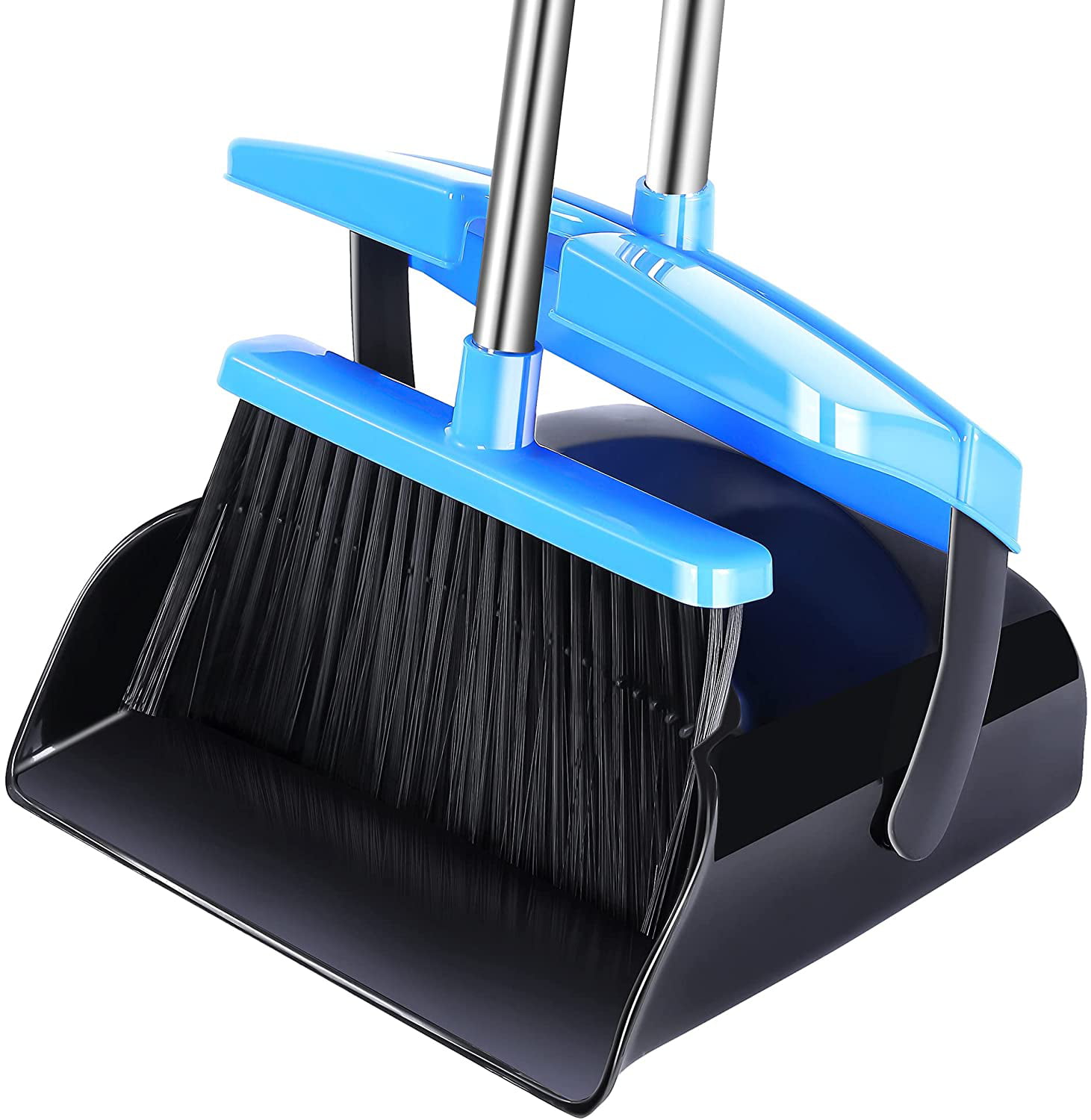 LONG HANDLE DUSTPAN WITH BRUSH AND LID OFFICE BUSINESS HYGIENE HOME 