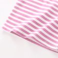 thumbnail image 4 of Summer Children's Short Sleeved Striped T Shirt Pure Cotton Boys And Girls Top Base Shirt Pink Size 18-24 Months, 4 of 7