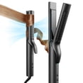 thumbnail image 1 of TYMO Airflow 2.0 Plancha rizadora de pelo plana - Alisador y rizador de cabello 2 en 1, varita rizadora de 1,25 pulgadas para cabello largo y corto, doble voltaje para viajes, 54 millones de iones, an, 1 of 5