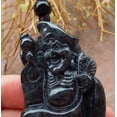 thumbnail image 2 of Certified Hand Carved Black Natural Myanmar Burma Grade A Jade jadeite Ji Kung Buddha God Pendant Necklace, 2 of 7