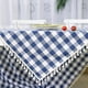thumbnail image 4 of Mantel Midsummer Breeze Buffalo Plaid 140x220 cm azul marino, 4 of 6