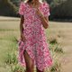 thumbnail image 1 of WILLBEST Vestido Floreado Mujer Vestido Midi De Manga Corta Con Cuello Redondo Y Estampado Floral Para Mujer, 1 of 3