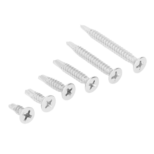 Tornillo Cruzado, 160 Piezas Tornillo De Madera Cruzado De Acero Al Carbono Autoperforante M4.2 Para Electrodomésticos Para Carpintería Crtynell Cocina, Decoración y Otros