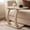 Travertine, variant on Modern C Shaped Side Table with Rectangular Top, End Tables Space Saving Design, Brown