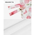 thumbnail image 7 of Tie Up Valance Curtain for Kitchen,Spring Watercolor Pink Flowers Leaves Rod Pocket Short Curtains Adjustable Tie-Up Shade Valances,Spring Botanical Window Treatment for Bathroom Bedroom, 7 of 7