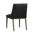 thumbnail image 4 of Sunpan Halden 20" Modern Faux Leather and Steel Dining Chair in Vintage Black, 4 of 8