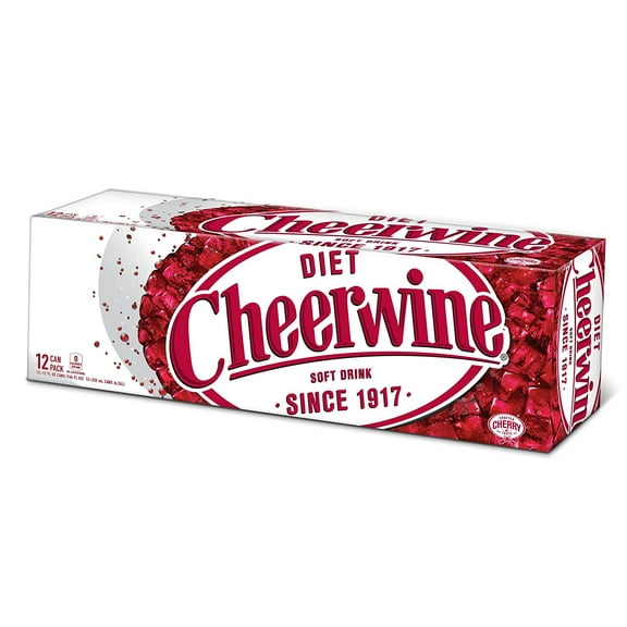 Cheerwine Diet Cherry Soda Soft Drink, 12 Oz (12 Pack)