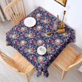 thumbnail image 2 of Pioneer Flower Floral Print Pattern Square Tablecloth, Waterproof Wipeable Spillproof Washable Table Cover for Home Kitchen Party and Daily Decor 60"x60", 2 of 6