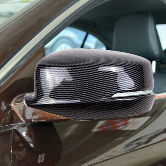 L&R Carbon Fiber Style Door Side Mirror Covers for Honda for Accord 2013 - 2017-