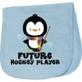 thumbnail image 2 of Inktastic Future Hockey Player Penguin Baby Burp Cloth, 2 of 3