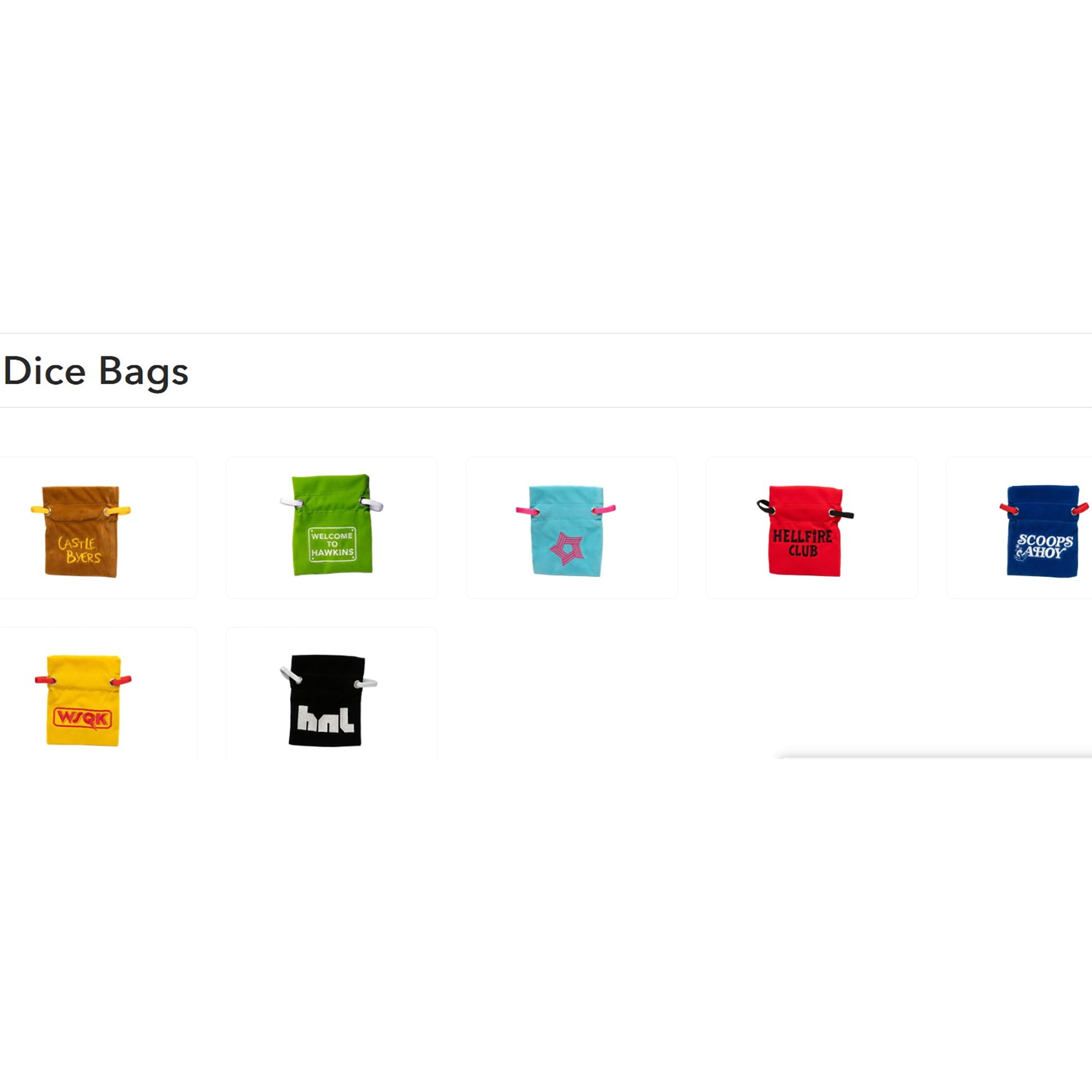 Stranger Things: Treasure Pack - 3 Blind Collectibles: d20 Die, Metal Ability Coin, Embroidered Dice Bag - Randomly Assorted, RPG Game Accessories