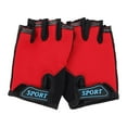 thumbnail image 4 of Gelikeya Fingerless Gloves for Kids Size 6-12 Red, Solid Color Rock Climbing Gloves Red 6-12 Years, 4 of 5