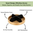 thumbnail image 5 of Rotating Bathroom Organizer with 4 Compartments - Bamboo Base Black Finish, 5 of 7
