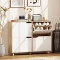 thumbnail image 2 of HOMCOM Armoire à Chaussures, Armoire de Rangement pour Chaussures avec 4 Tiroirs Basculants, Naturel, 2 of 10