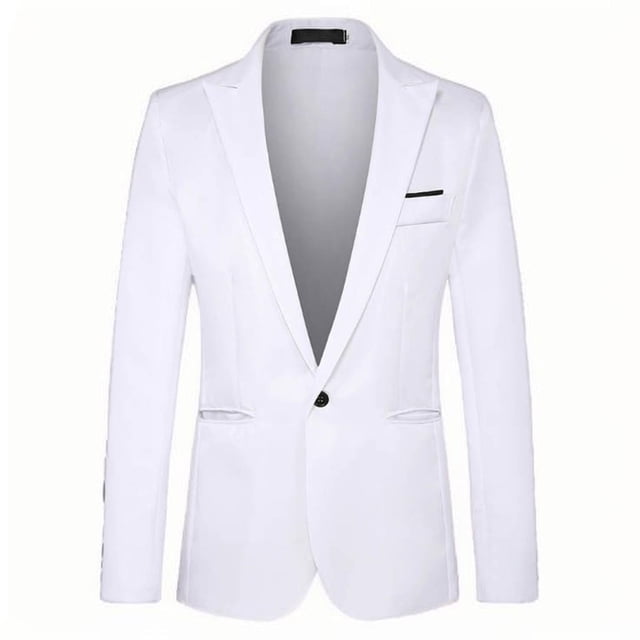 Styesk Jackets for Men Man Teenager Solid Color One-button Small Suit Coat