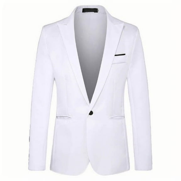 Dagugfen Blazer for Men Plus Size Button Dress Jackets Slim Elagant Casual Business Suit for Dinner Party Prom